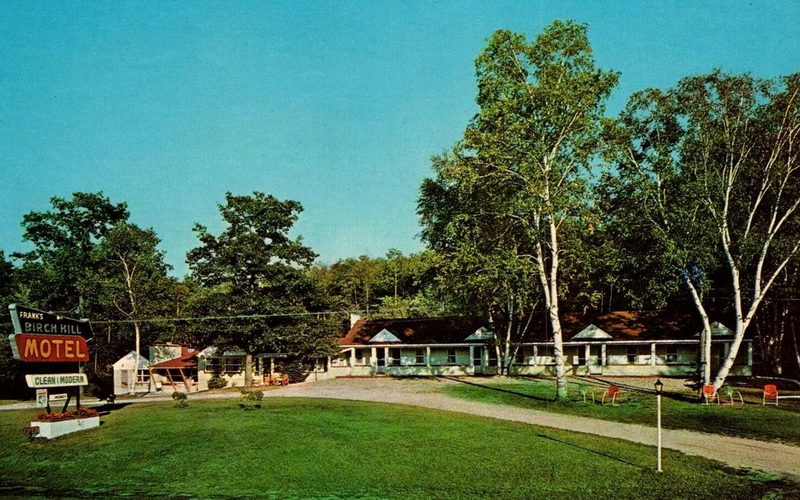 Birch Hill Motel (White Birch Motel, Perrins Motel) - Postcard